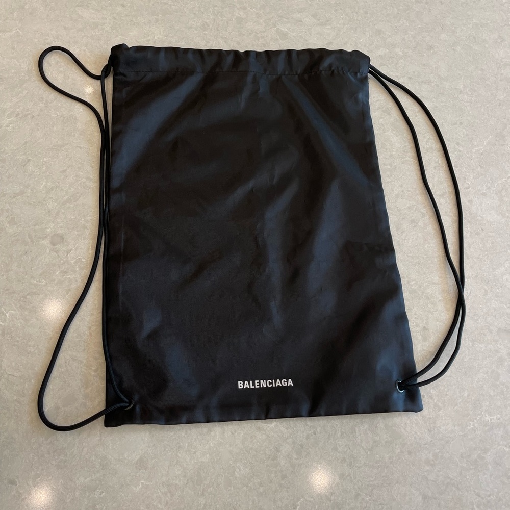 Balenciaga Canvas Drawstring Backpack In Black - image 3